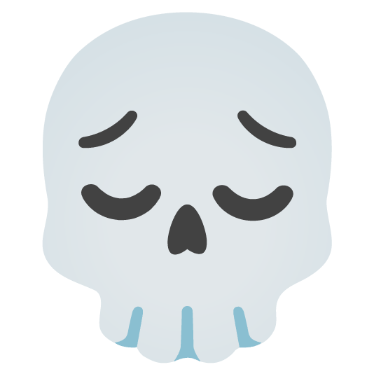 pensive skull