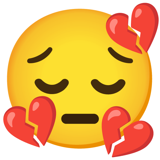 pensive broken heart