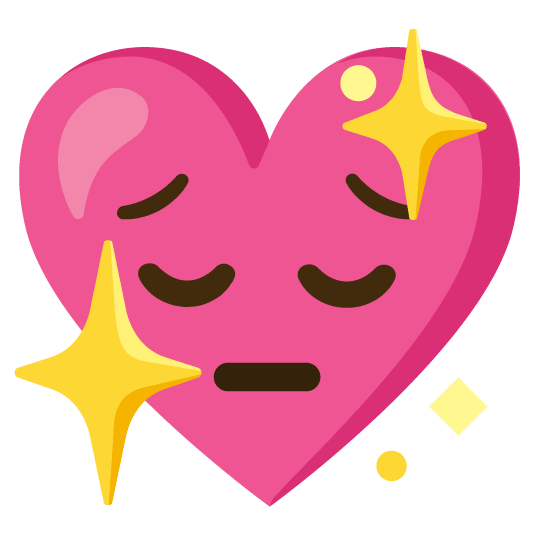 pensive sparkling heart
