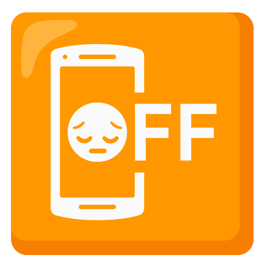 pensive mobile phone off