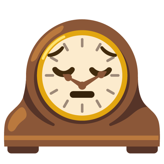 pensive mantelpiece clock