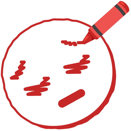 pensive lower left crayon