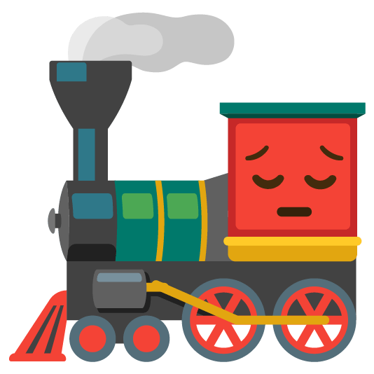 pensive steam locomotive
