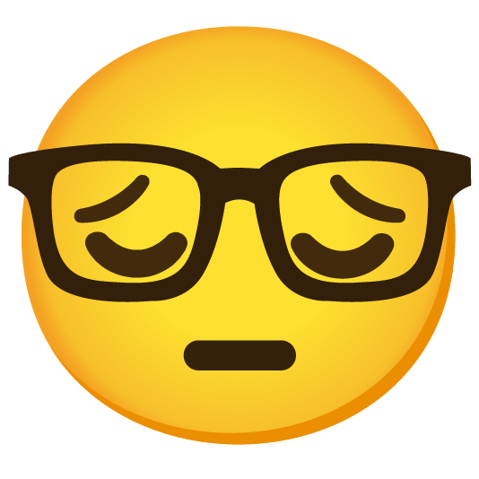 pensive nerd face