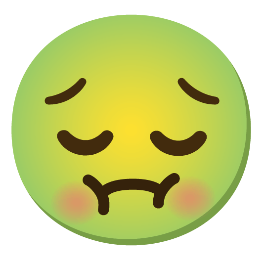 pensive nauseated face