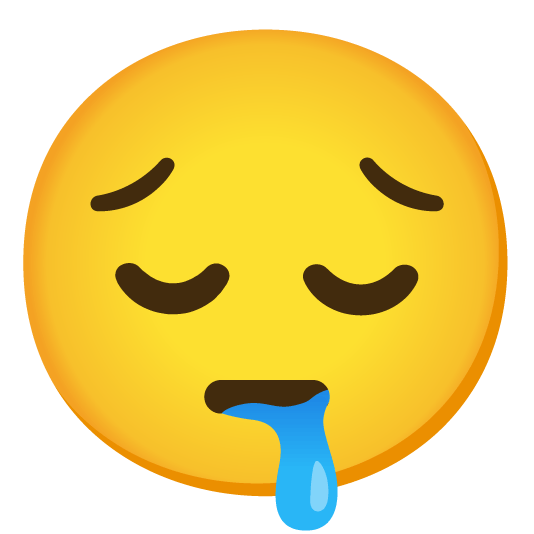 pensive drooling face