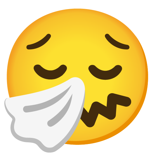 pensive sneezing face