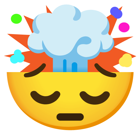 pensive exploding head