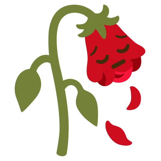 pensive wilted flower