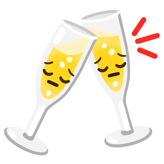 pensive clinking glasses