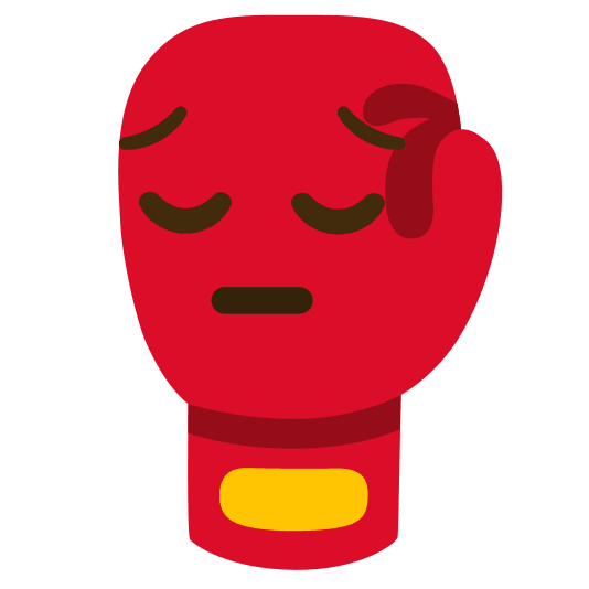 pensive boxing glove