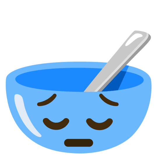 pensive bowl with spoon