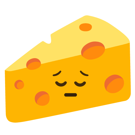 pensive cheese wedge