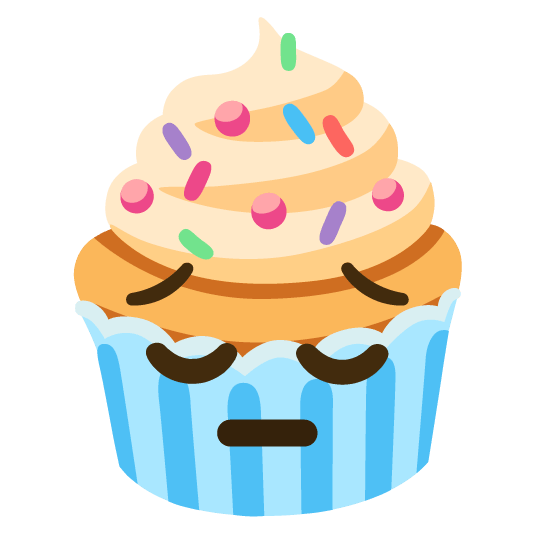 pensive cupcake