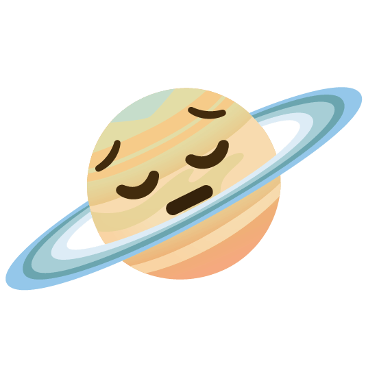 pensive ringed planet