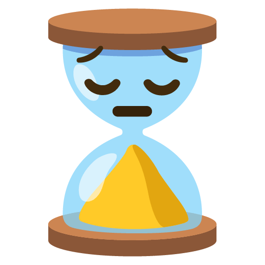 pensive hourglass