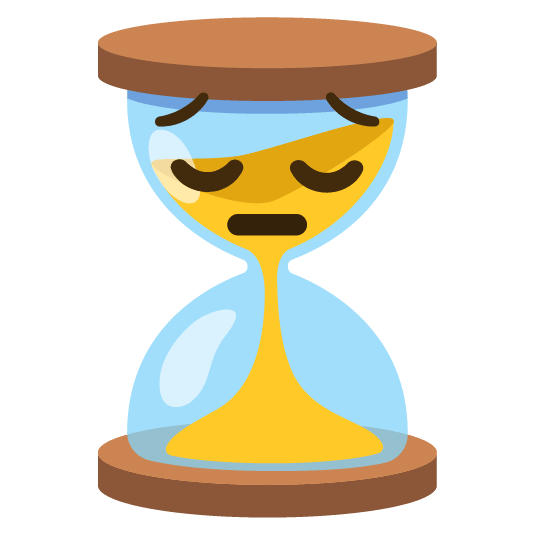 pensive hourglass flowing sand