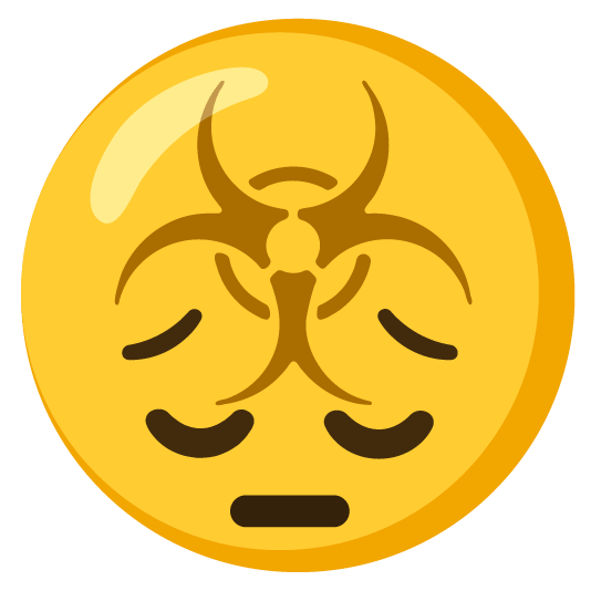 pensive biohazard sign