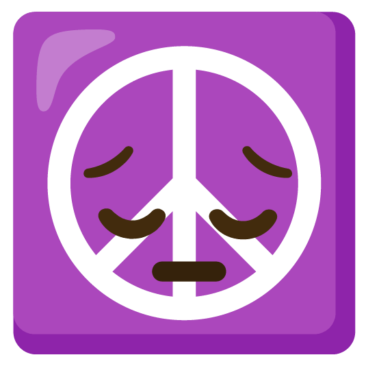 pensive peace symbol
