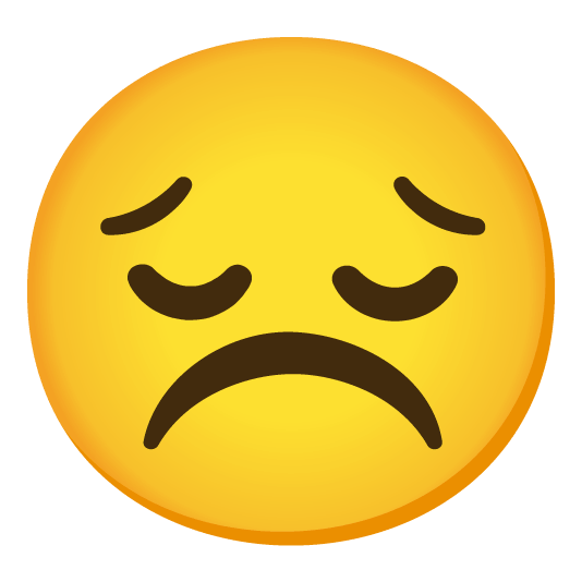 pensive white frowning face