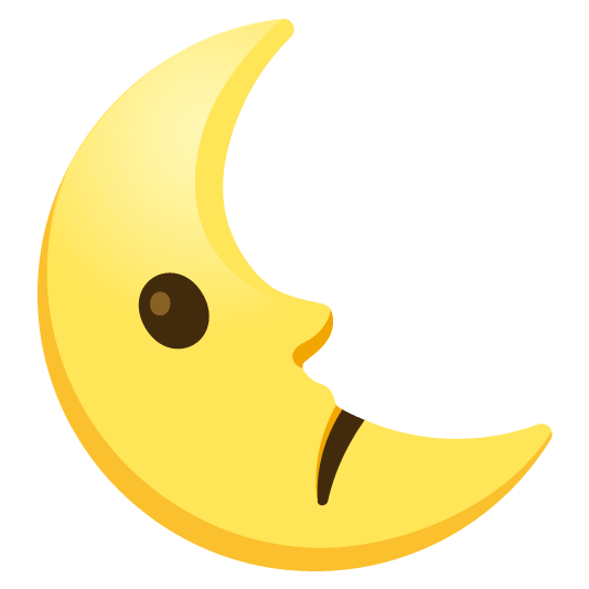 confused last quarter moon with face