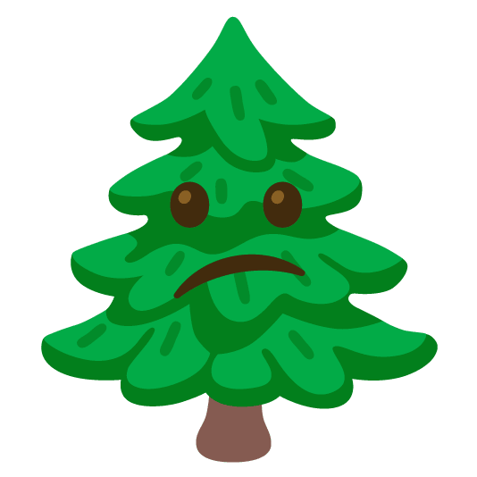 confused evergreen tree