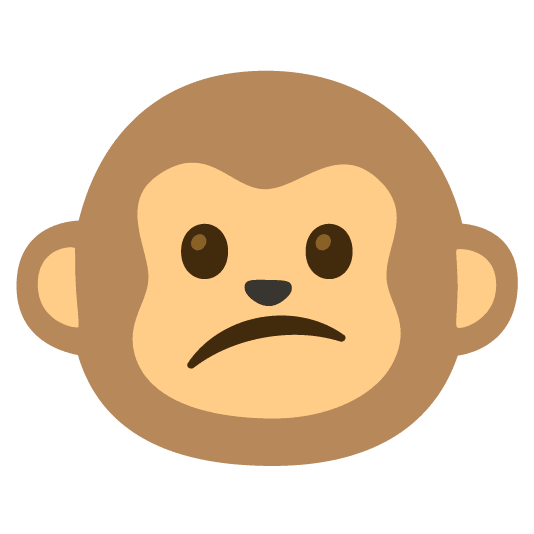 confused monkey face