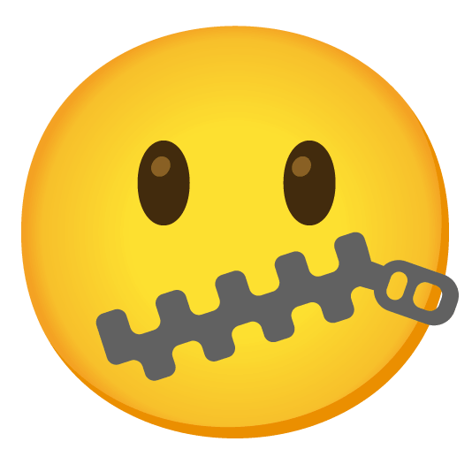 confused zipper mouth face