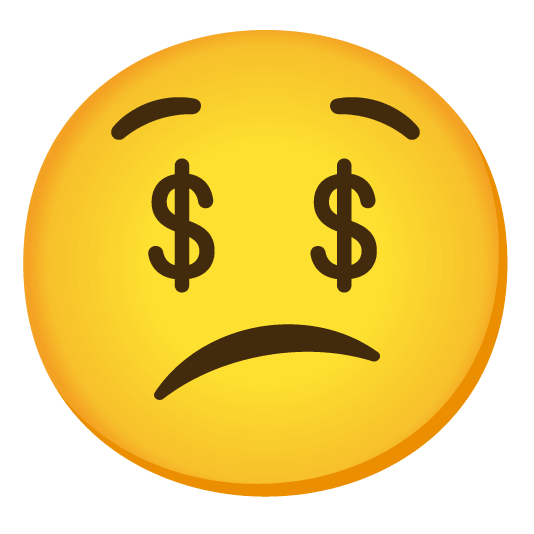 confused money mouth face