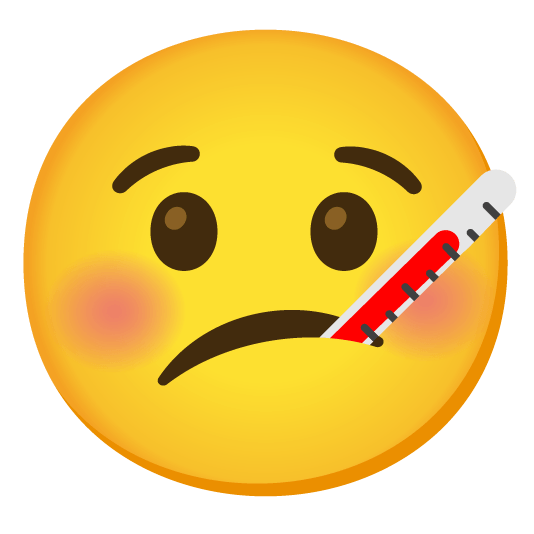 confused face with thermometer