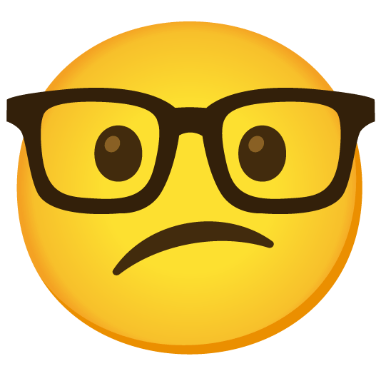 confused nerd face