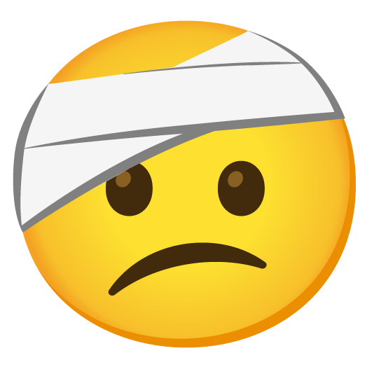 confused face with head bandage