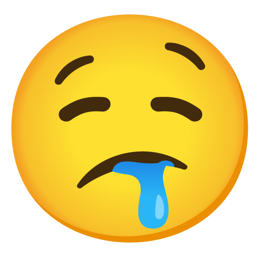 confused drooling face