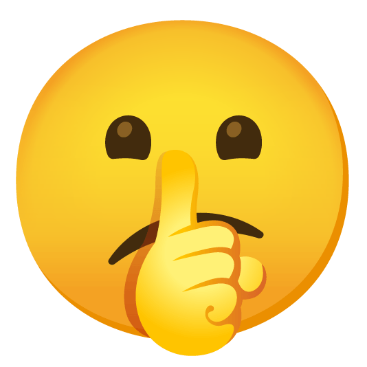 confused shushing face