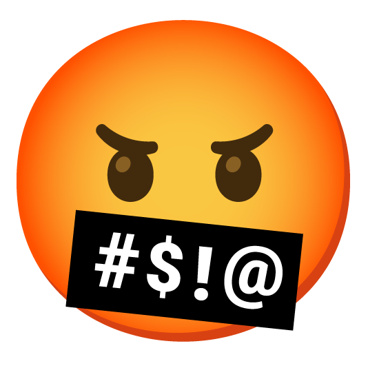 confused face with symbols on mouth