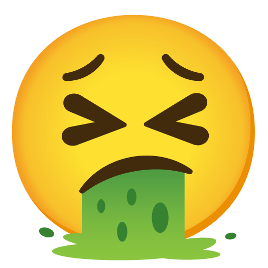 confused face vomiting