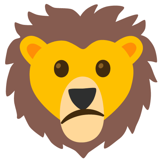 confused lion face
