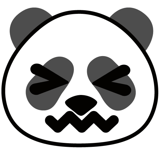 confounded panda face