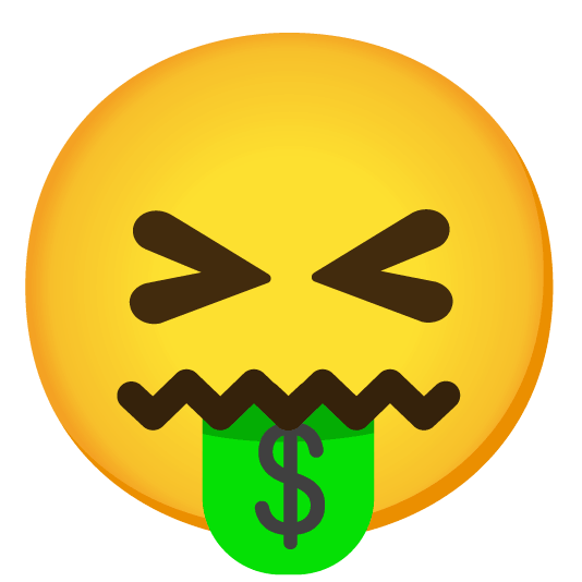 confounded money mouth face