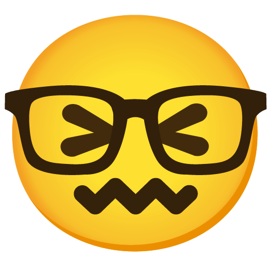 confounded nerd face