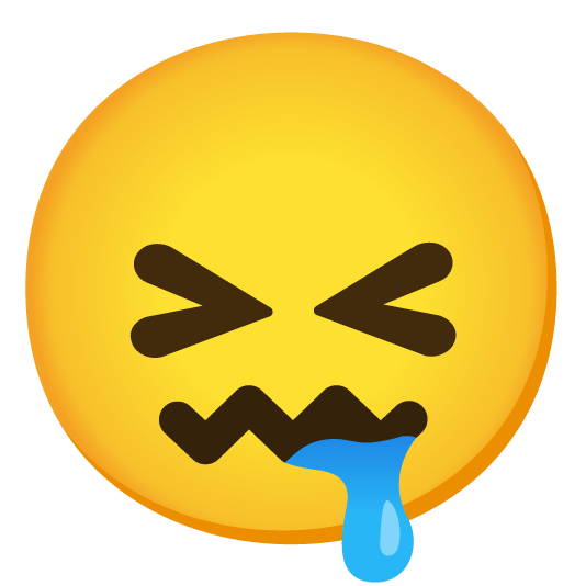 confounded drooling face