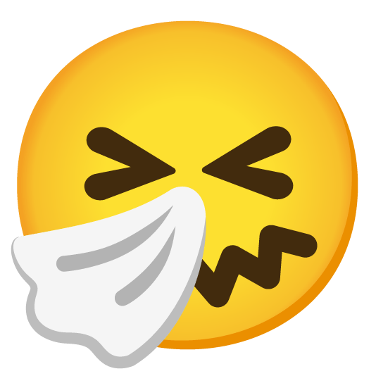 confounded sneezing face