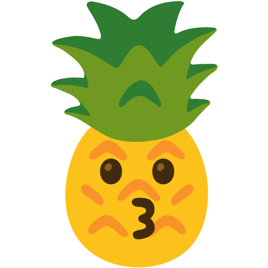 kissing pineapple