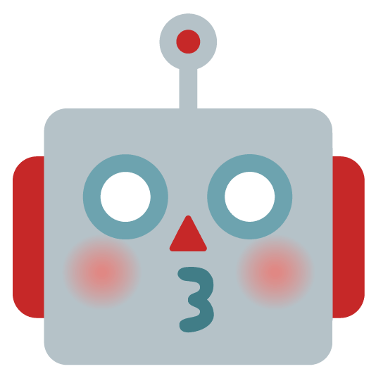 kissing robot face