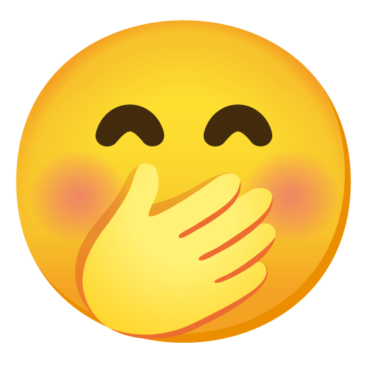 kissing face with hand over mouth