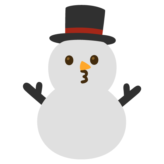 kissing snowman without snow