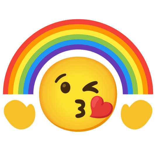 kissing heart rainbow