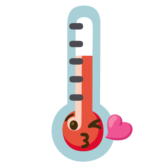 kissing heart thermometer