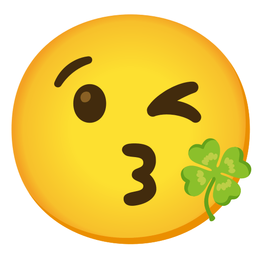 kissing heart four leaf clover