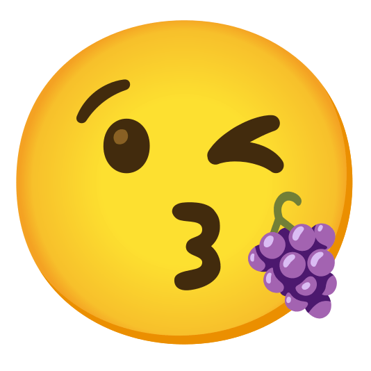 kissing heart grapes